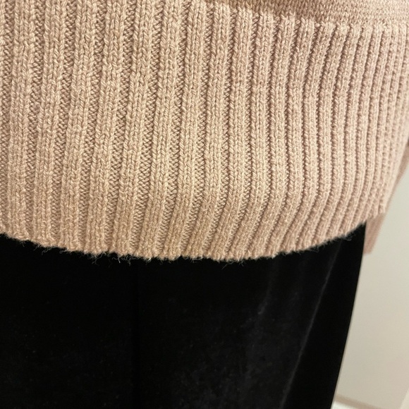 Large Anne Klein Tan, Brown, Beige Cardigan Sweater with Jeweled Butto… - Picture 6 of 12